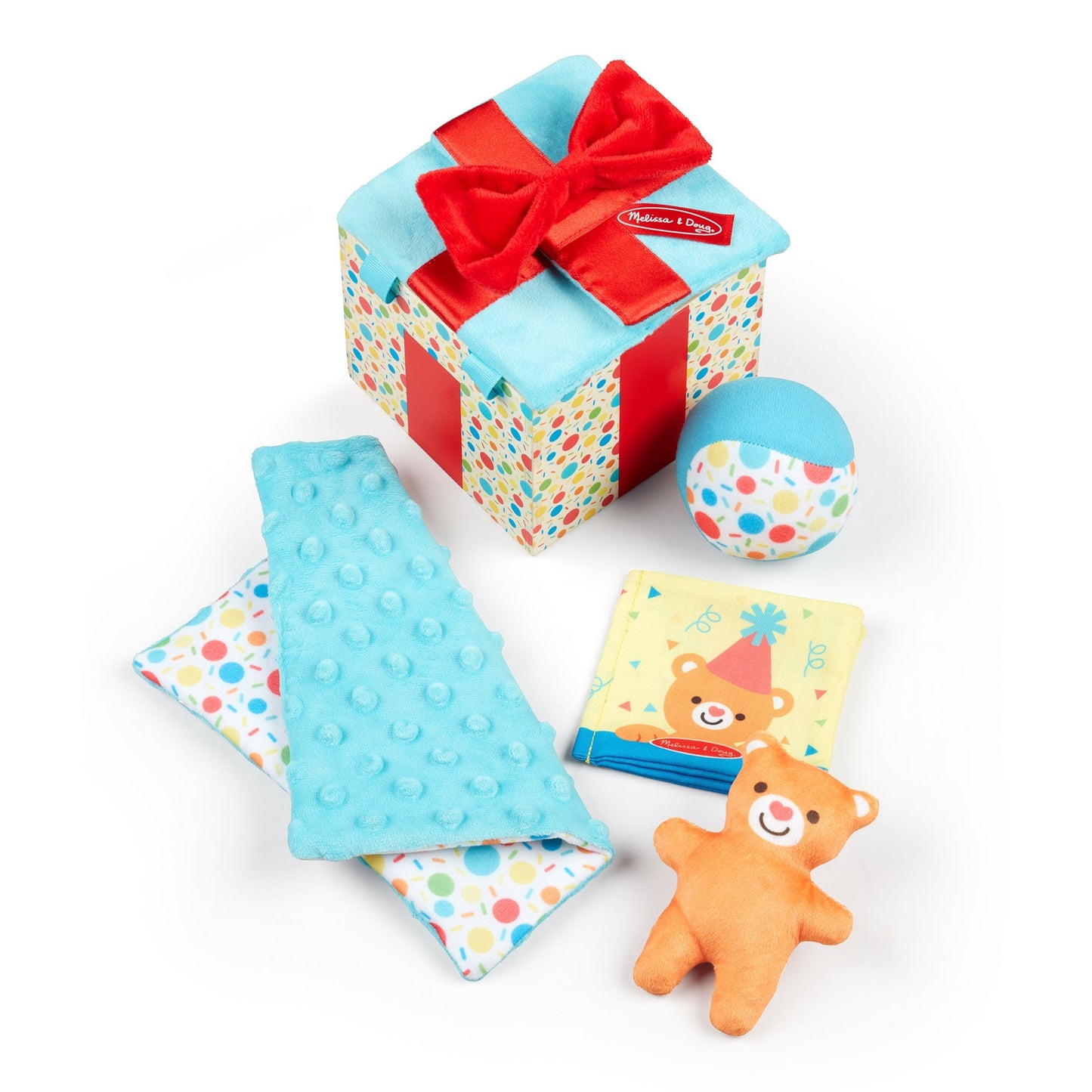 Melissa & Doug Wooden Surprise Gift Box Baby Sensory Toy
