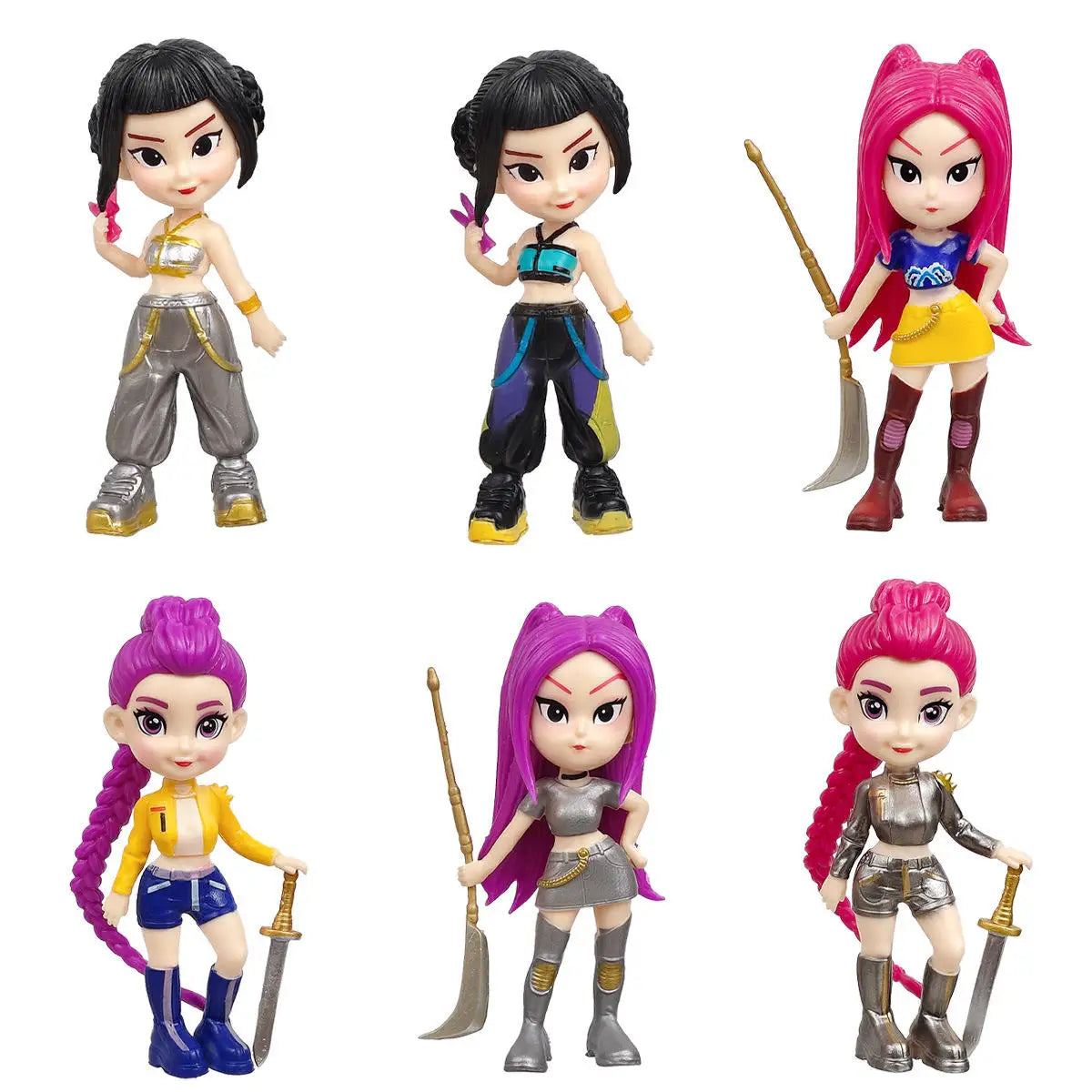 K-POP Korean Idol Anime Action Figures Set 6 Piece PVC Collectible Figures