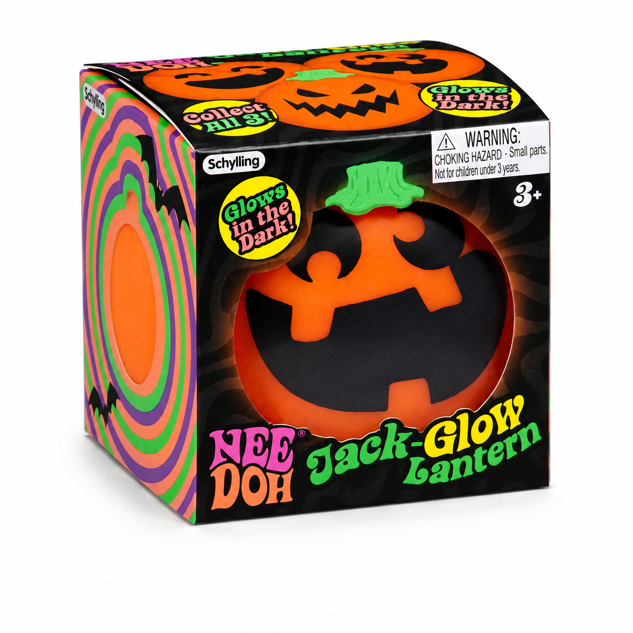 Schylling NeeDoh Jack-Glow-Lantern Glow in the Dark Squishy