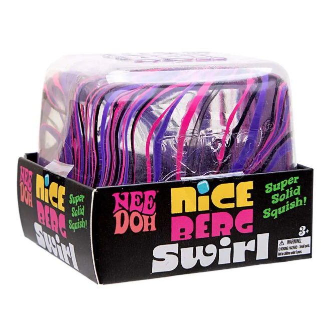 Nee Doh Nice Berg SWIRL 3.5 Inch Squish Ball Fidget Toy