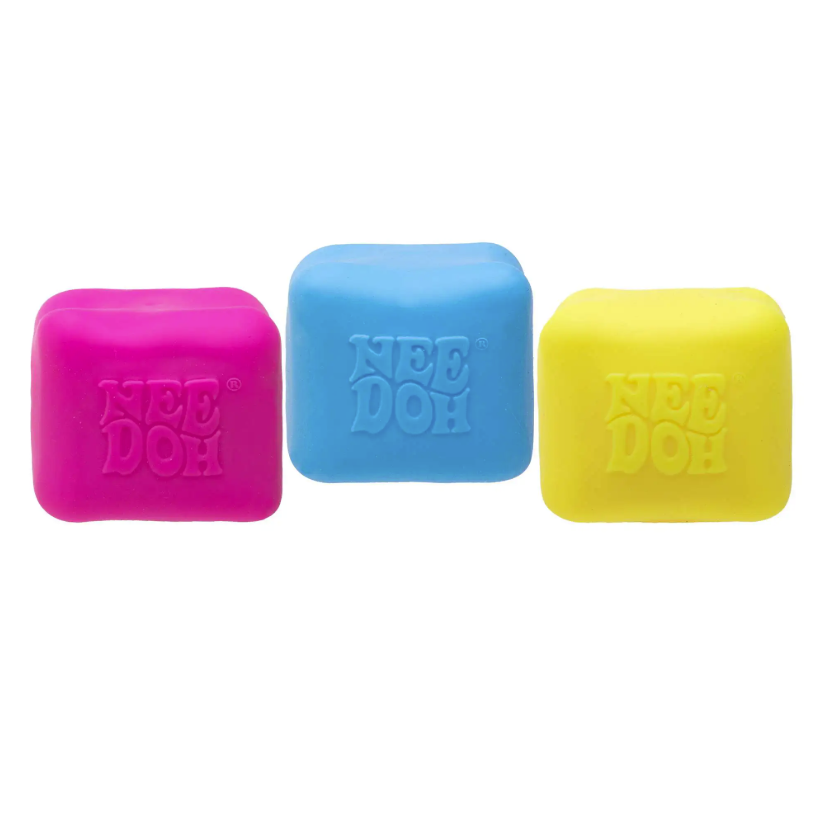 Nee Doh Color Change Cube 2.5 Inch Squish Ball Fidget Toy