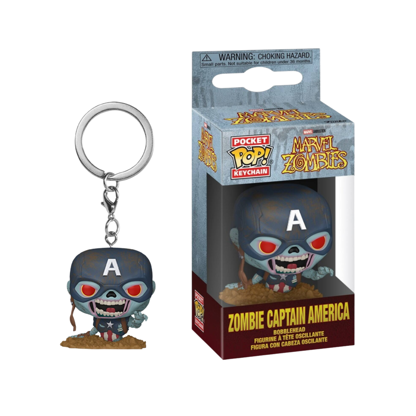 Funko Pocket Pop! Marvel Zombies Zombie Captain America Keychain