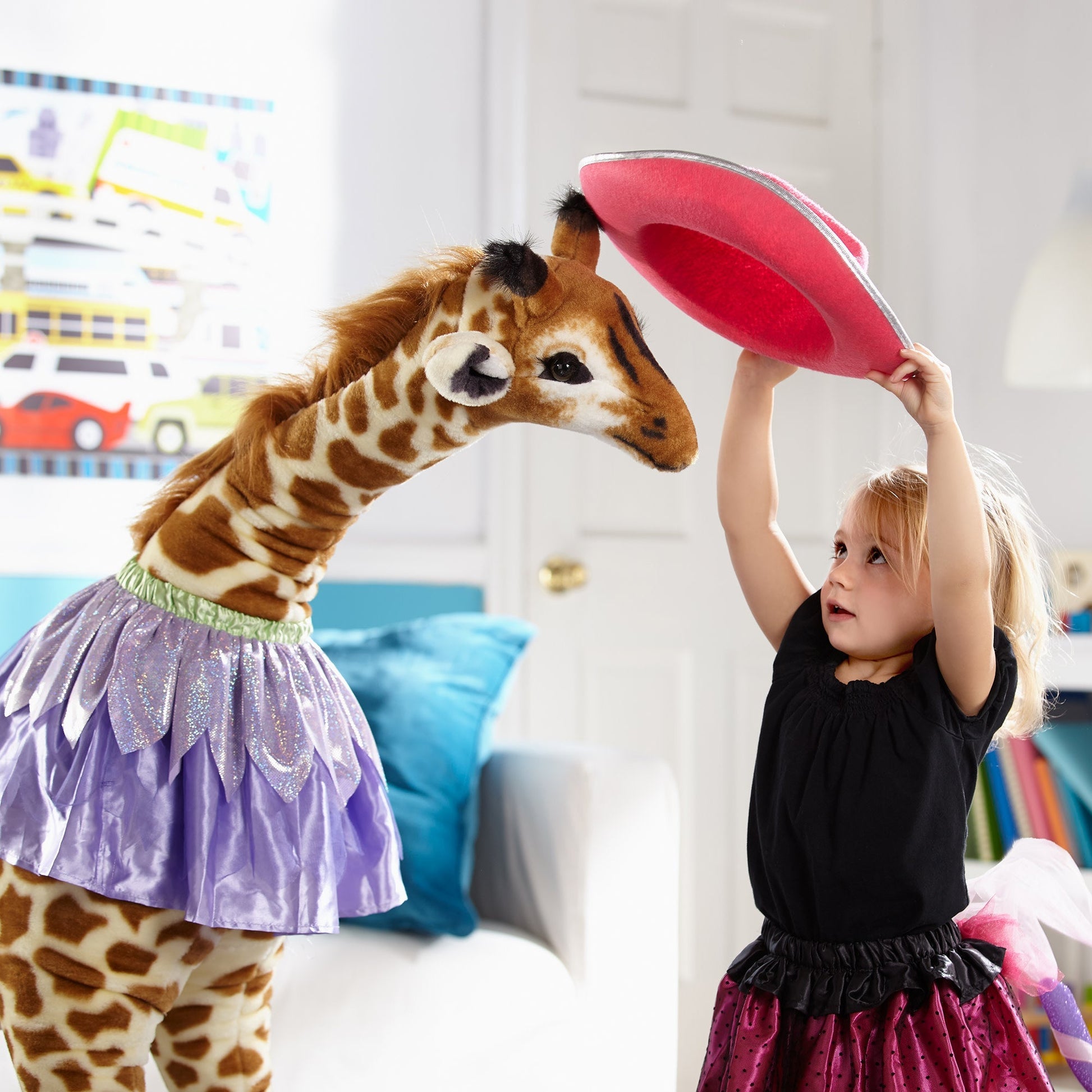 Melissa and Doug Giraffe Lifelike Plush 54 Inch Stuffed Animal