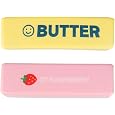 Strawberry and Butter Slow Rising Squishy Stress Relief Toy Set 2 Pack