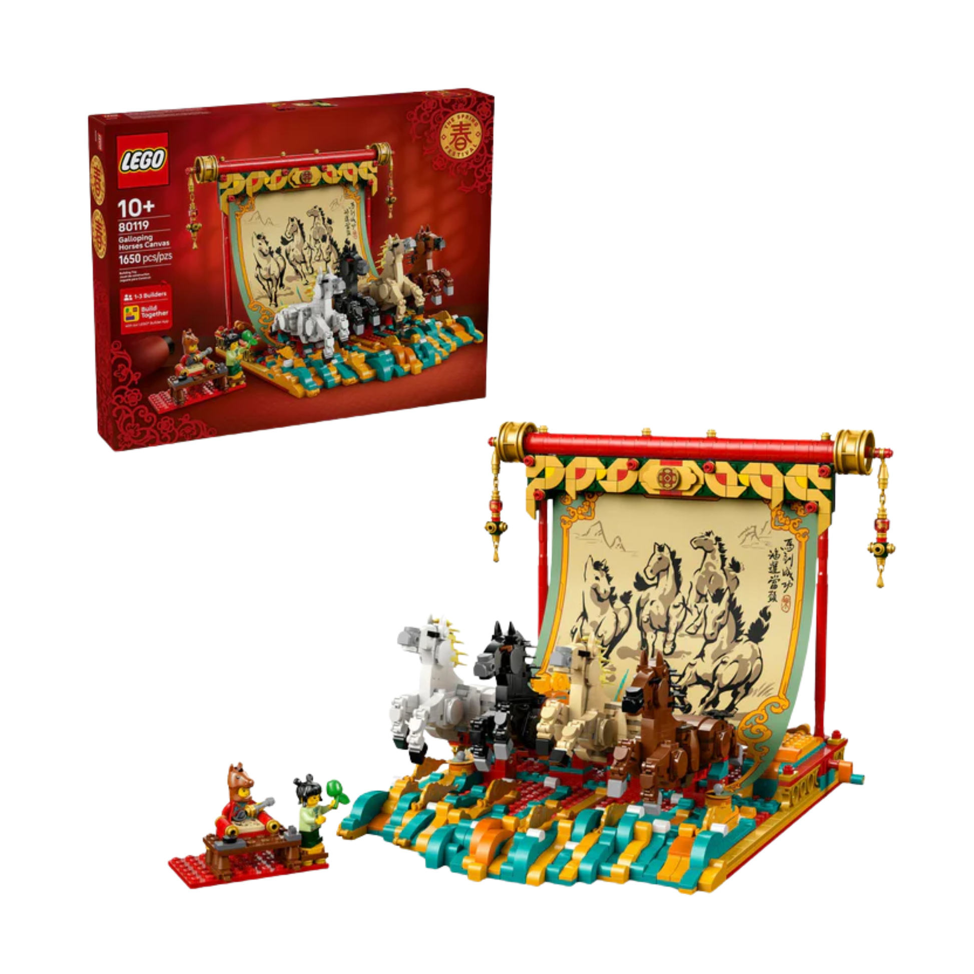 LEGO 80119 Spring Festival Galloping Horses Canvas Building Set