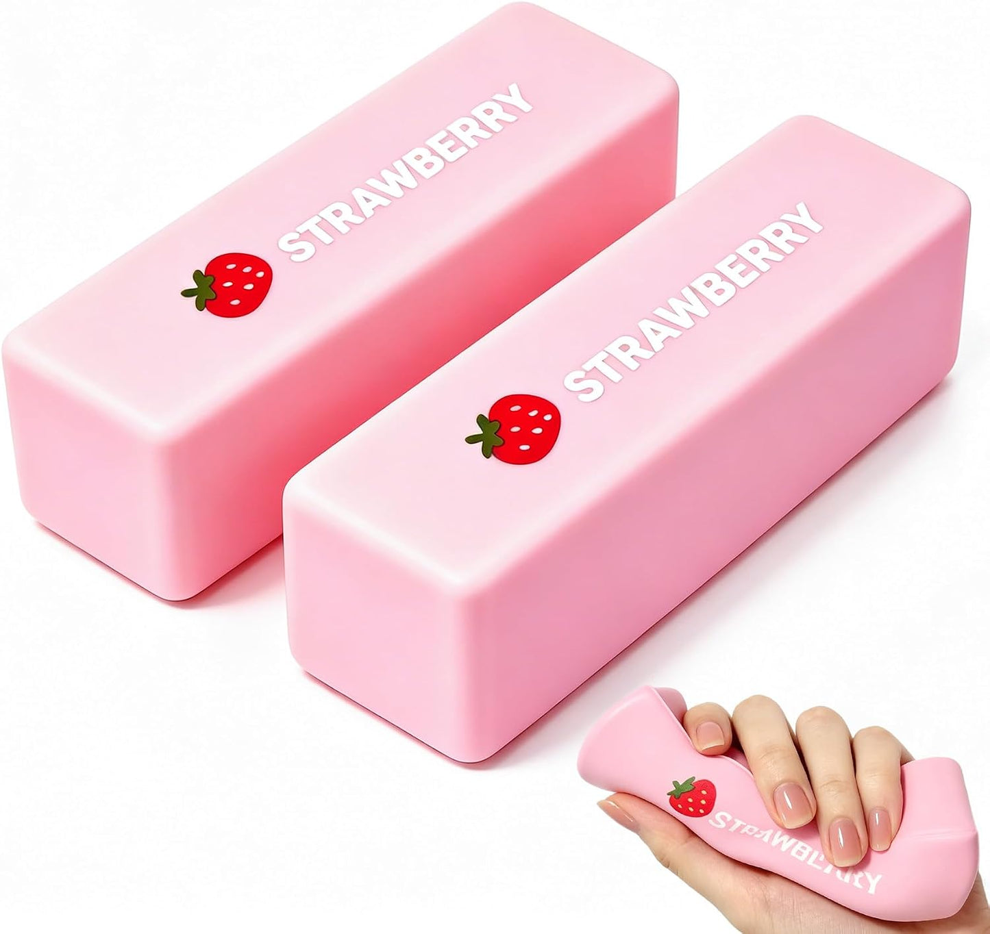 Strawberry and Butter Slow Rising Squishy Stress Relief Toy Set 2 Pack