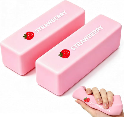 Strawberry and Butter Slow Rising Squishy Stress Relief Toy Set 2 Pack