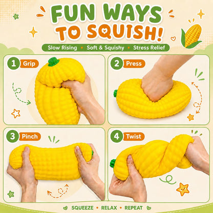 Jumbo Corn Cob Squishy Large Sensory Fidget Toy