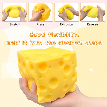 Jumbo Cheese Stress Ball Squeeze Cheese Toy