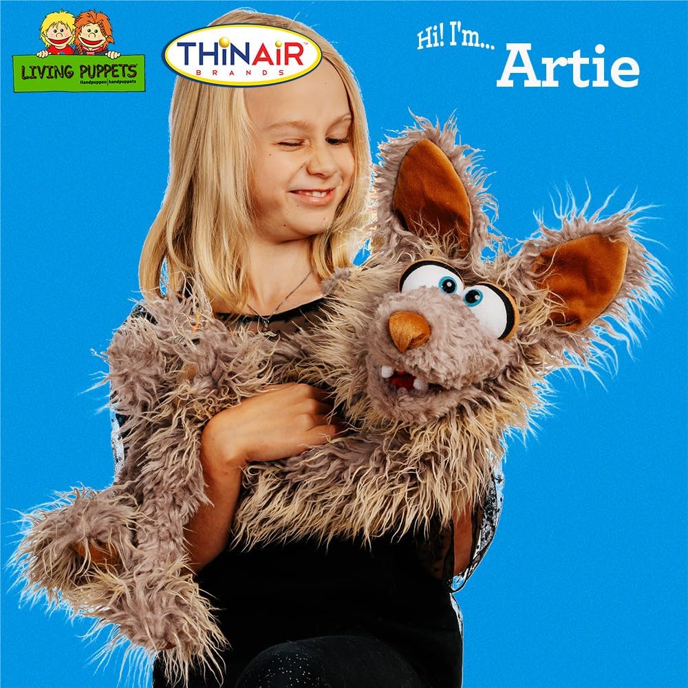 THiN AiR Brands Living Puppets Artie 27 Inch Coyote Hand Puppet