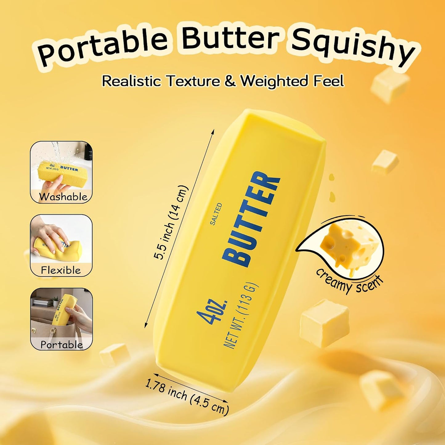 Butter Squishy Slow Rising Stress Relief Toy 4 oz