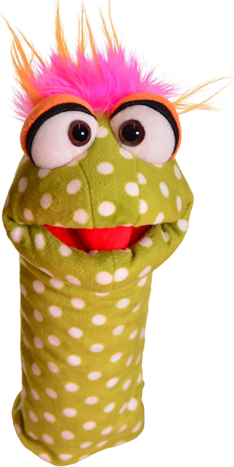 THiN AiR Brands Living Puppets Shesha 10 Inch Green Sock Hand Puppet