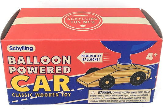 Schylling Retro Balloon Powered Car Wooden STEM Toy