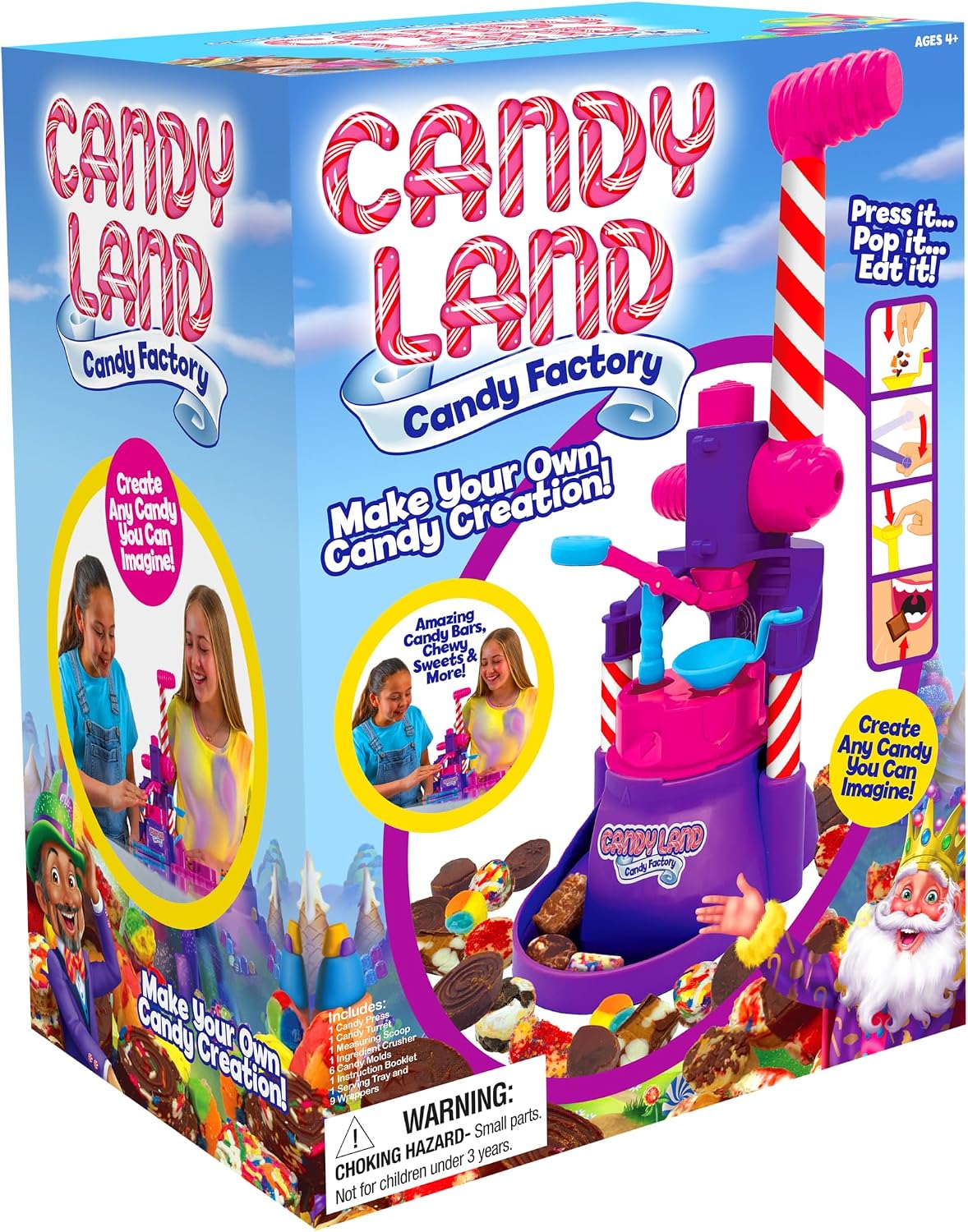 Candy Land Candy Factory Press Pop Eat Candy Making Kit with Recipes