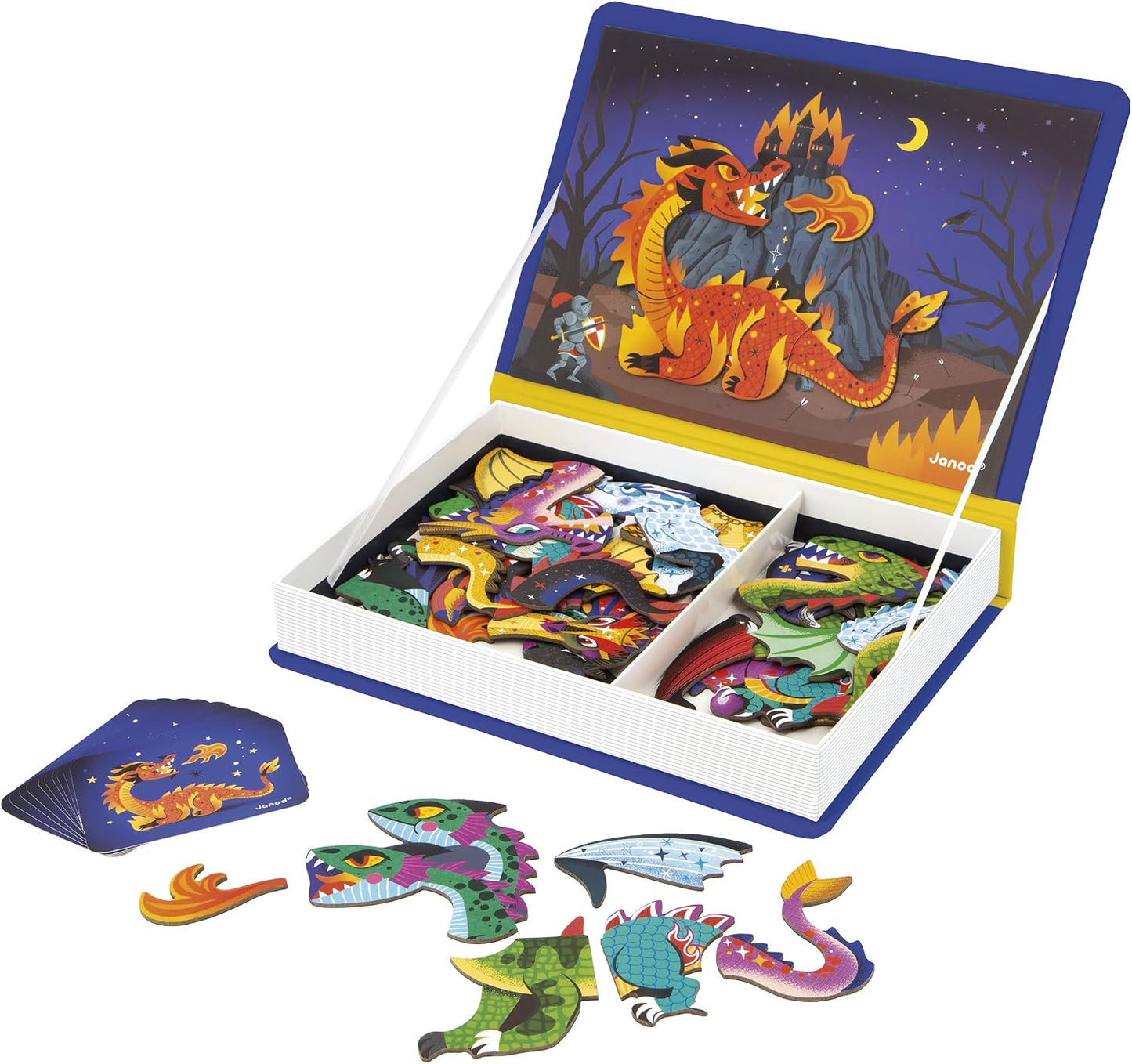 Janod Magneti'Book Dragons Magnetic Educational Game – 53 Magnets