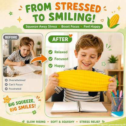 Jumbo Corn Cob Squishy Large Sensory Fidget Toy