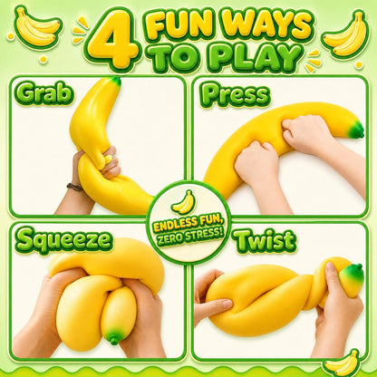 18-Inch Jumbo Banana Squishy Slow Rising Sensory Fidget Toy