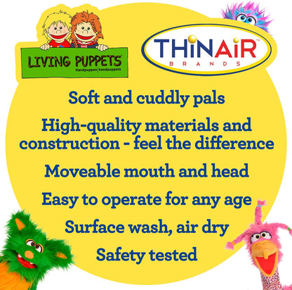 THiN AiR Brands Living Puppets Pocky 10 Inch Colorful Sock Hand Puppet