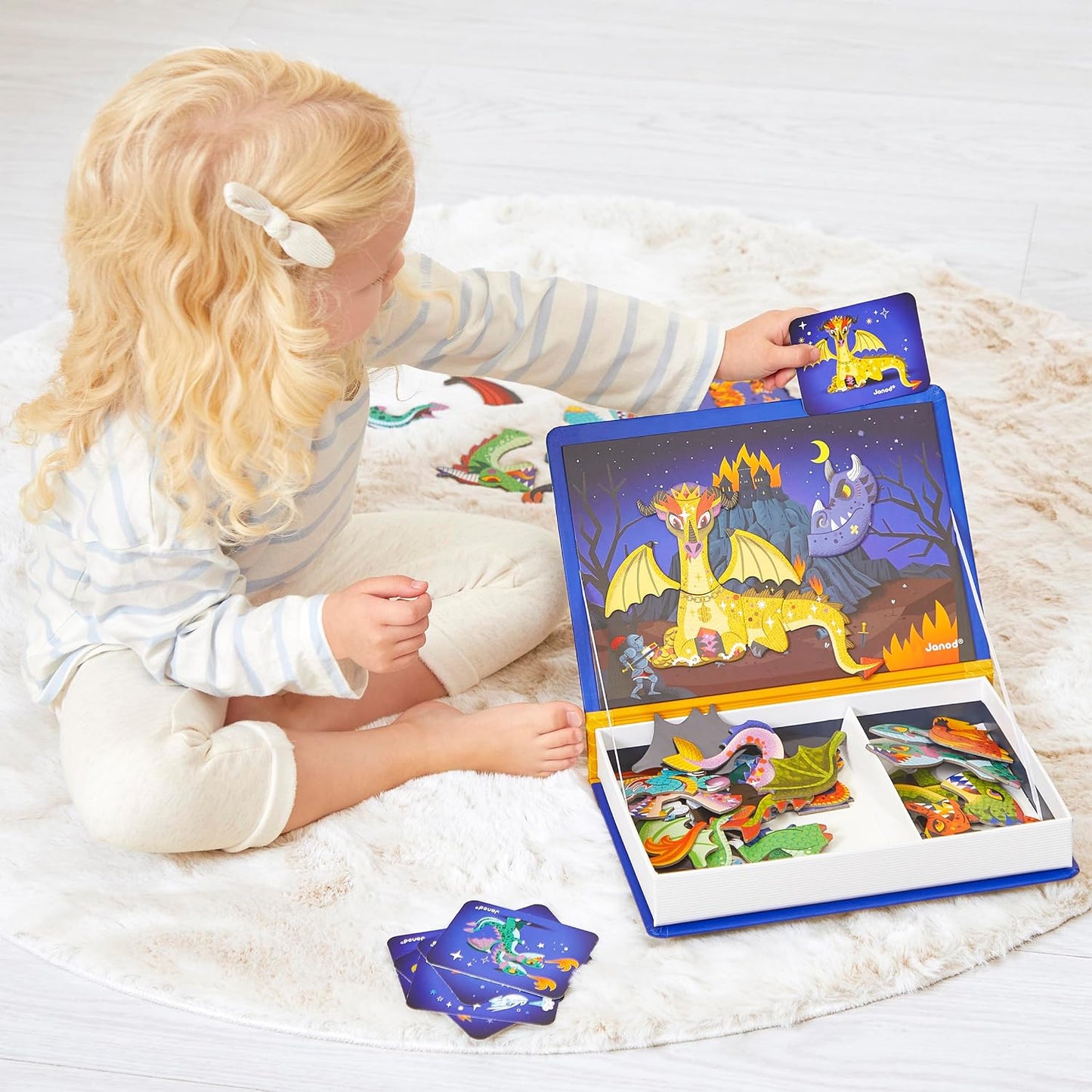 Janod Magneti'Book Dragons Magnetic Educational Game – 53 Magnets