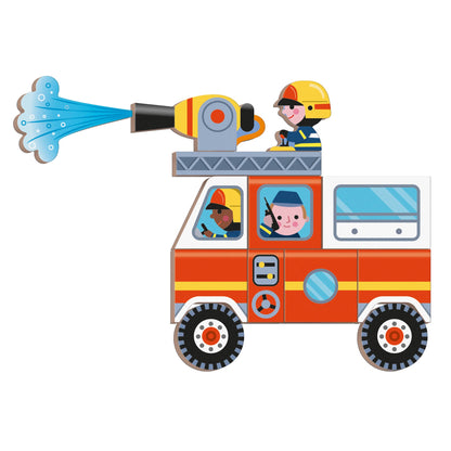 Janod Firefighters Magneti'Book Magnetic Educational Game – 60 Magnets