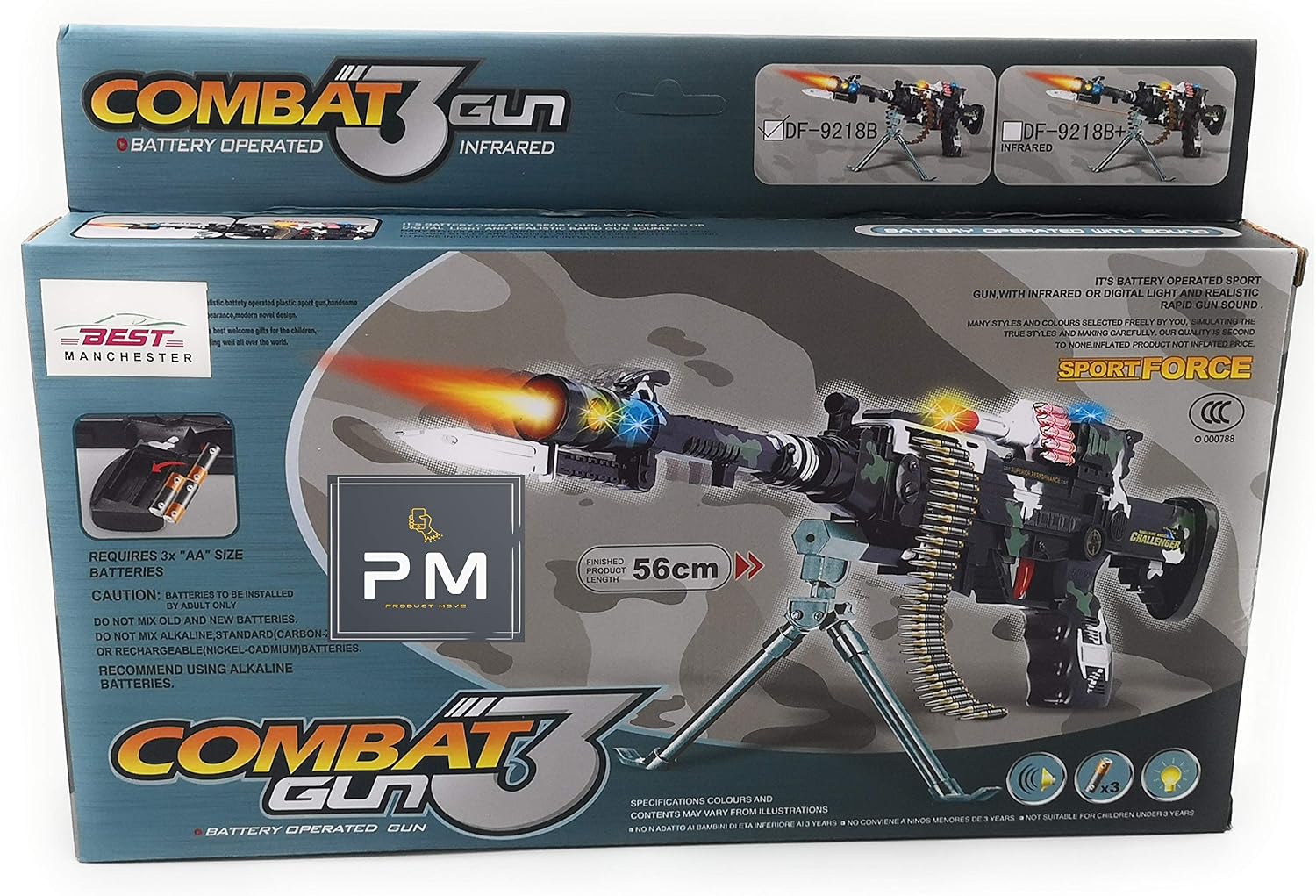 Combat 3 Army Commando 22 Inch Light and Sound Pretend Play Toy