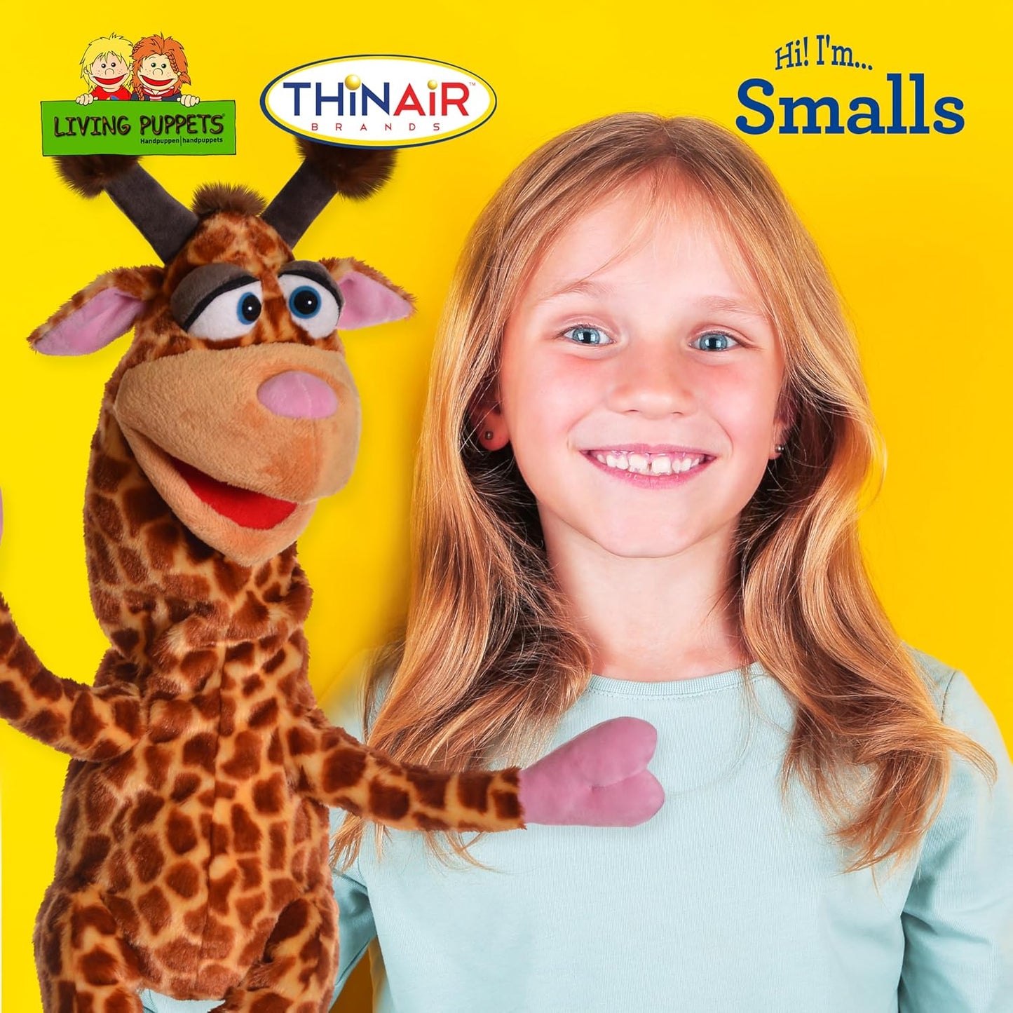 THiN AiR Brands Living Puppets Smalls 21 Inch Giraffe Hand Puppet