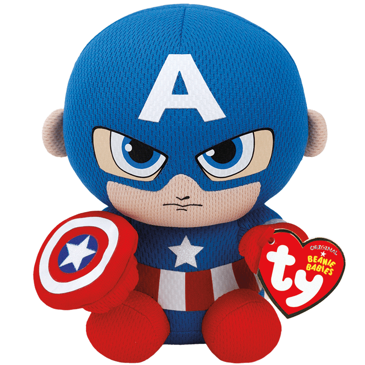 TY Captain America from Marvel 6 Inch Plush Toy