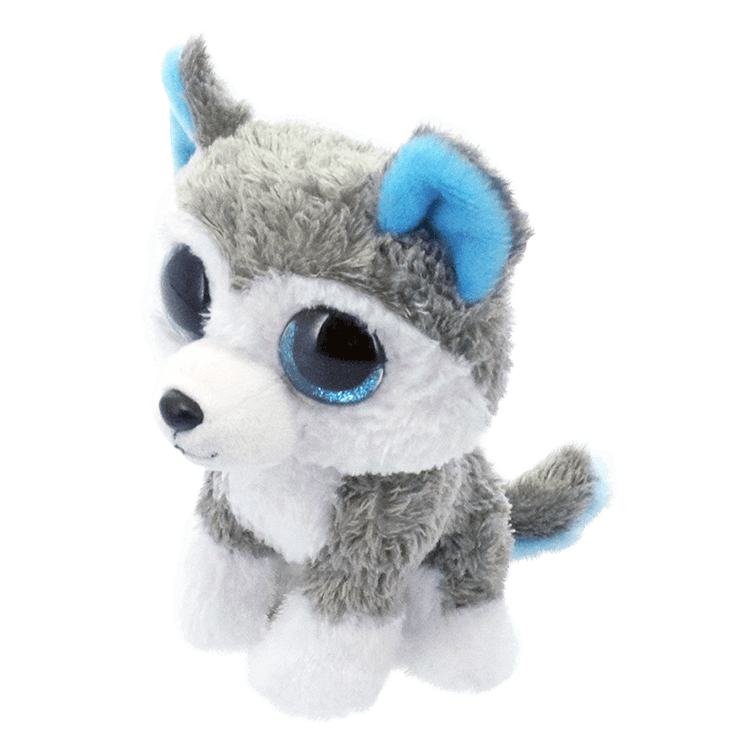TY Slush Grey and White Husky Plush Toy – Soft Husky Stuffed Animal