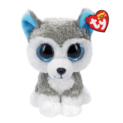 TY Slush Grey and White Husky Plush Toy – Soft Husky Stuffed Animal