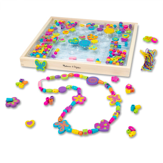 Melissa & Doug Created by Me! Bead Bouquet Wooden Jewelry-Making Kit – 220+ Beads