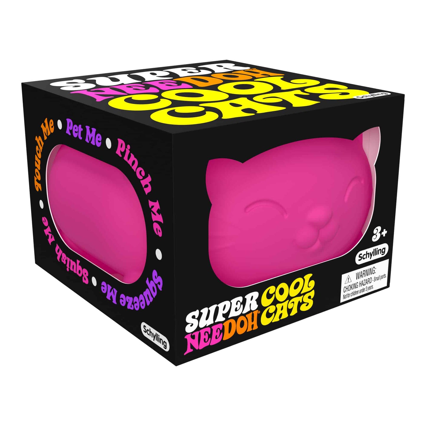 Nee Doh Super Cool Cats 4.5 Inch Squish Ball Fidget Toy - Choose Your Color