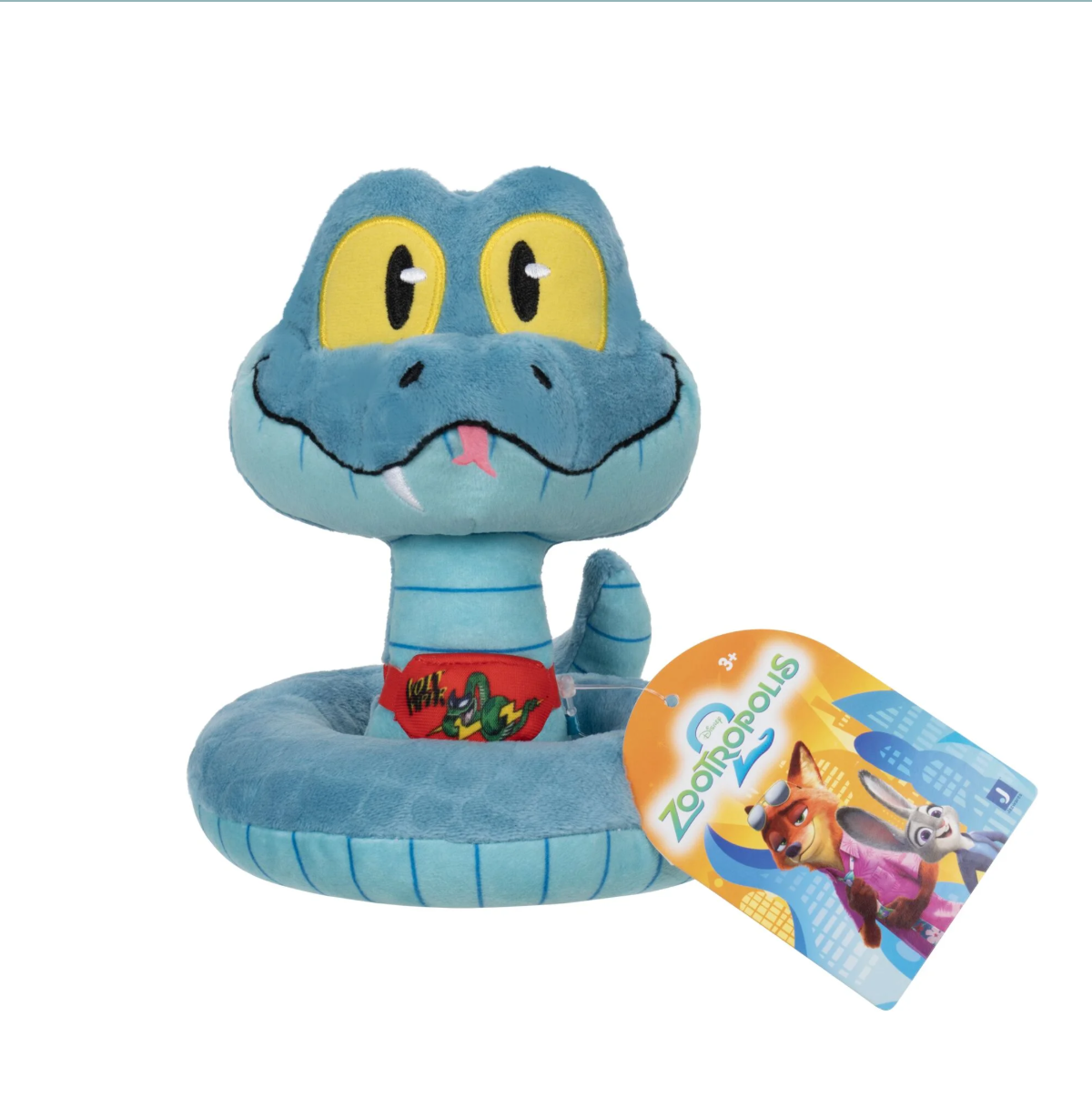 Disney Zootopia Gary Snake 6-Inch Plush Toy – Soft Character Plush for Kids and Collectors