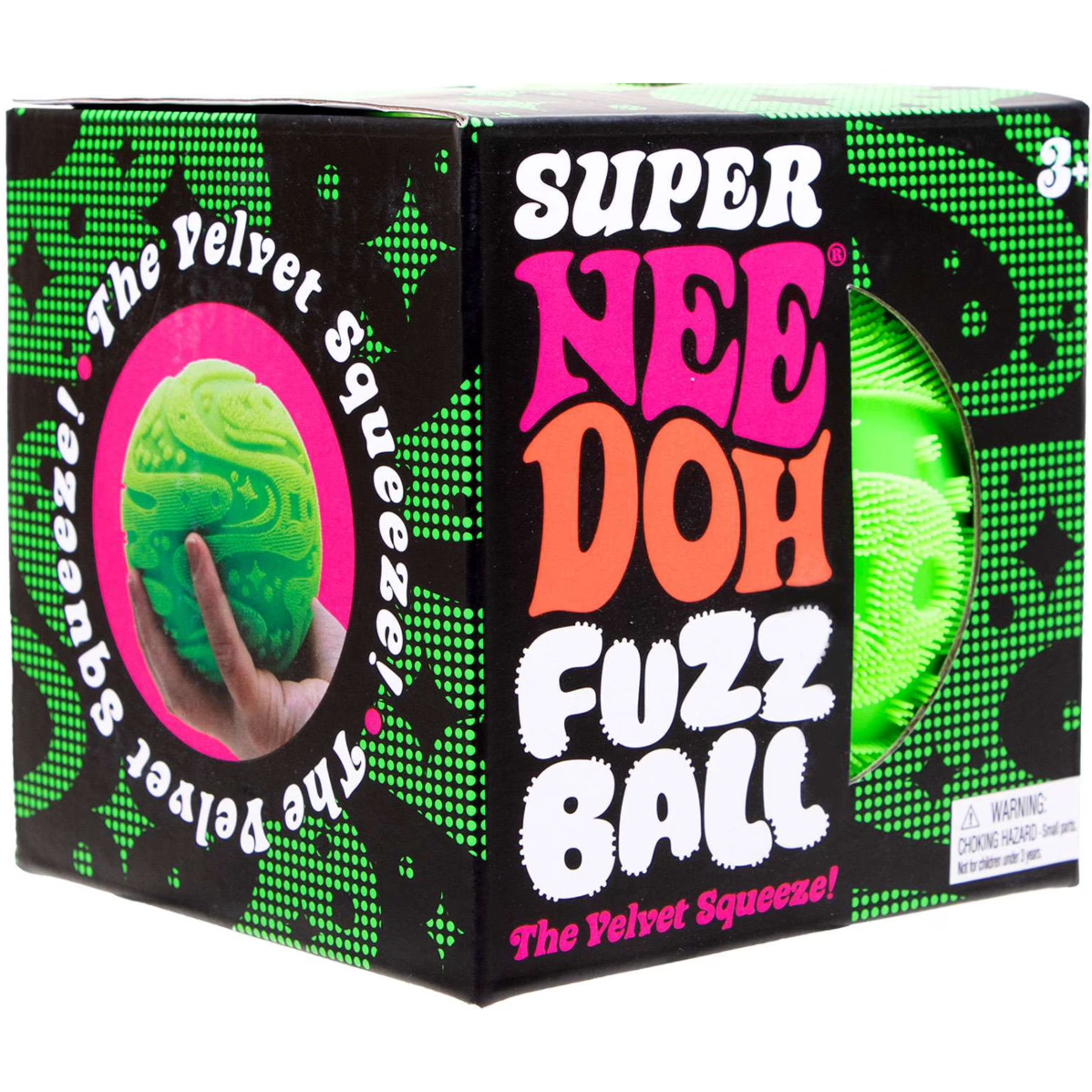 Schylling Super NeeDoh Fuzz Ball Sensory Fidget Toy 4 Inch 1 RANDOM Color