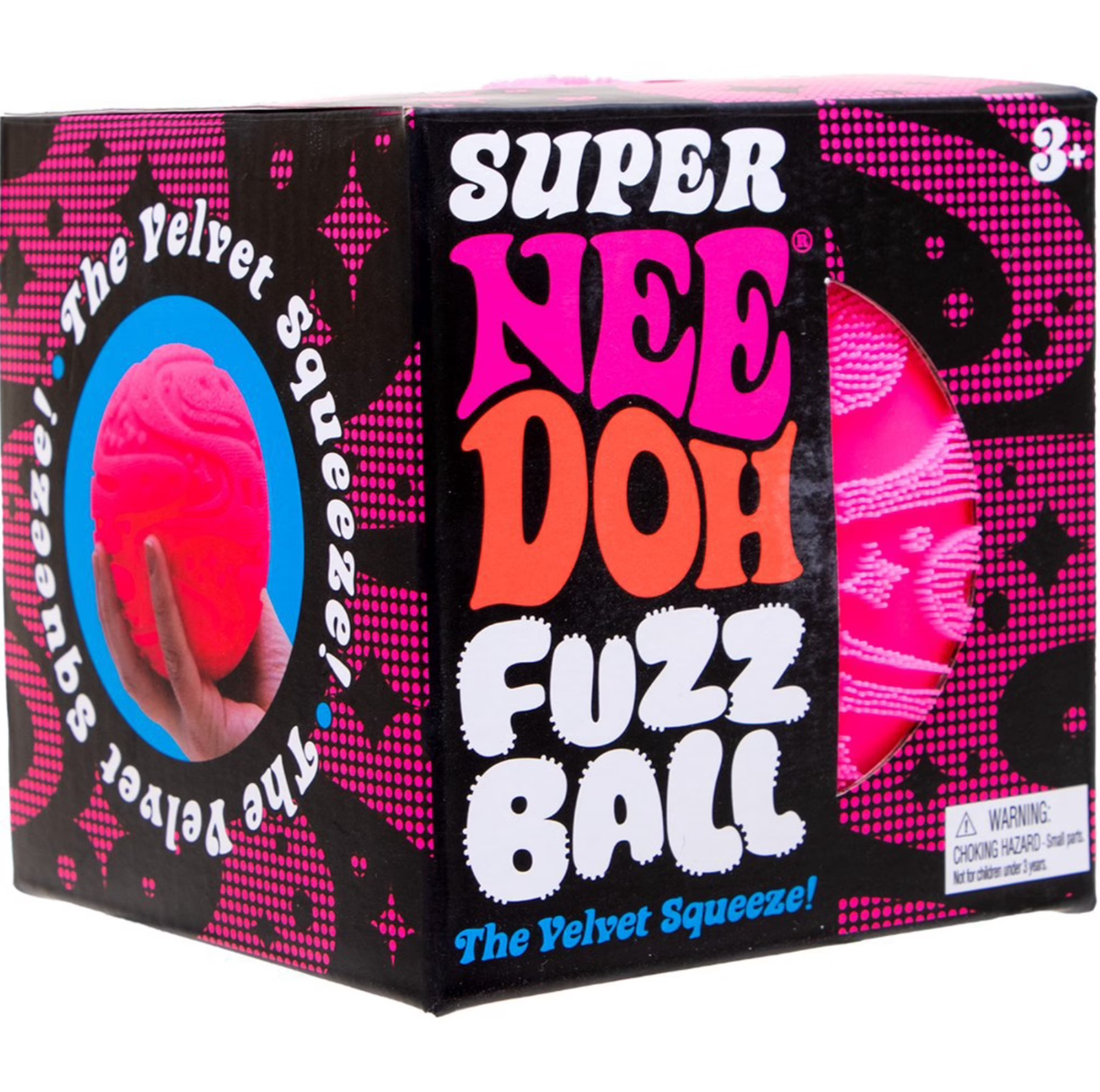 Schylling Super NeeDoh Fuzz Ball Sensory Fidget Toy 4 Inch 1 RANDOM Color