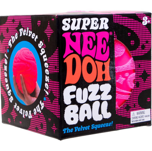 Schylling Super NeeDoh Fuzz Ball Sensory Fidget Toy 4 Inch 1 RANDOM Color
