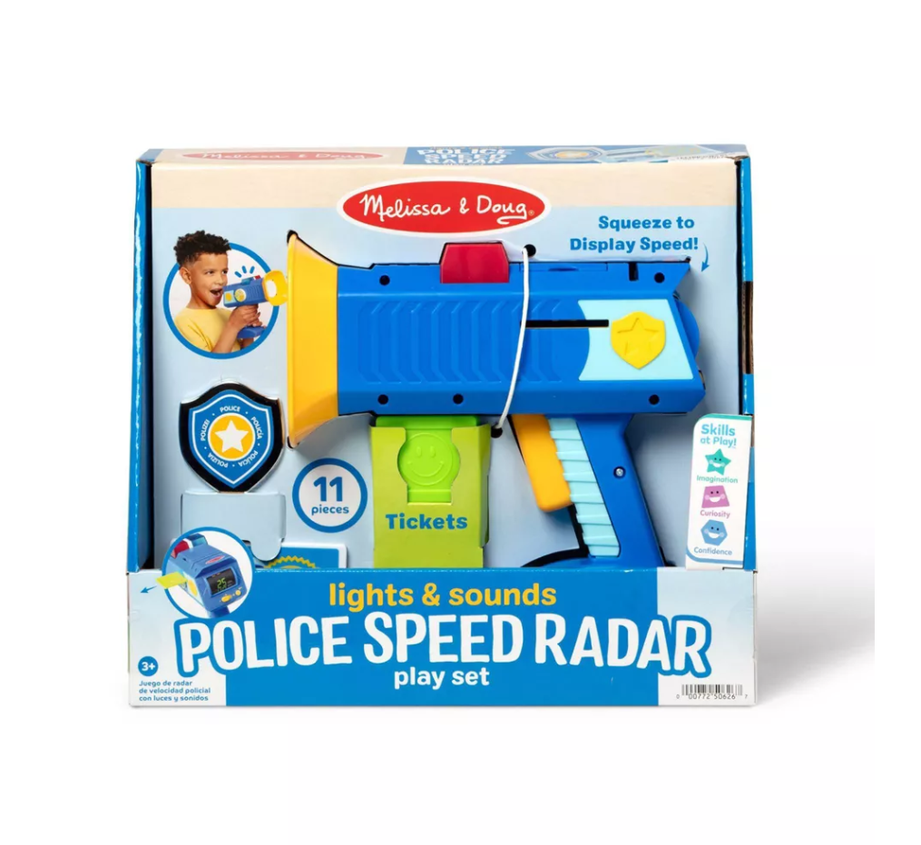 Melissa & Doug Police Speed Radar & Voice-Changing Megaphone Pretend Play Set