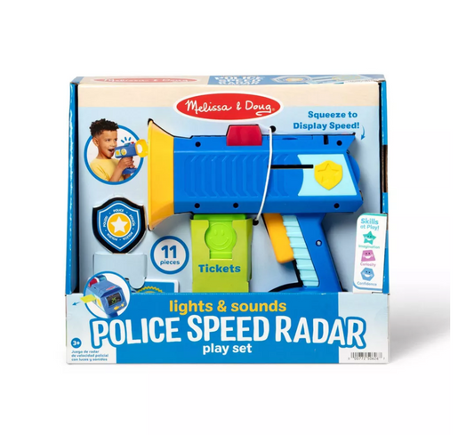 Melissa & Doug Police Speed Radar & Voice-Changing Megaphone Pretend Play Set