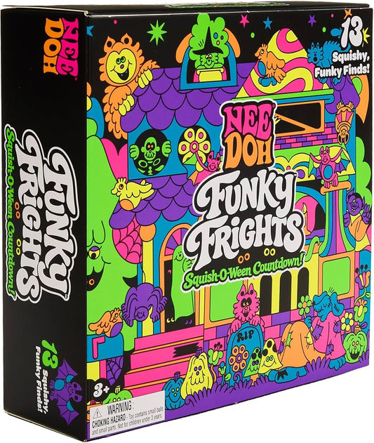 Schylling NeeDoh Funky Frights 2026 Squish-O-Ween Countdown Box – 13 Surprises