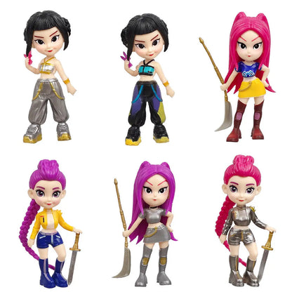 K-POP Korean Idol Anime Action Figures Set 6 Piece PVC Collectible Figures