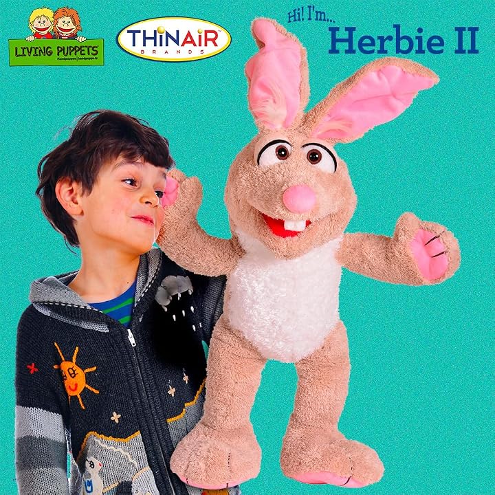THiN AiR Brands Living Puppets Herbie II 24 Inch Rabbit Hand Puppet