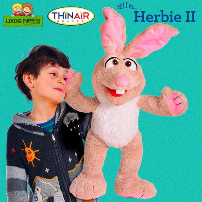 THiN AiR Brands Living Puppets Herbie II 24 Inch Rabbit Hand Puppet