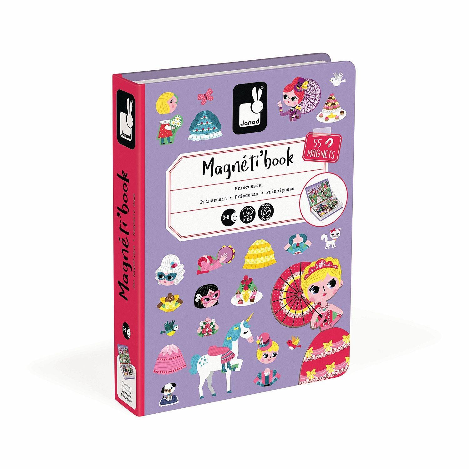 Janod Princesses Magneti'Book Magnetic Educational Game – 55 Magnets