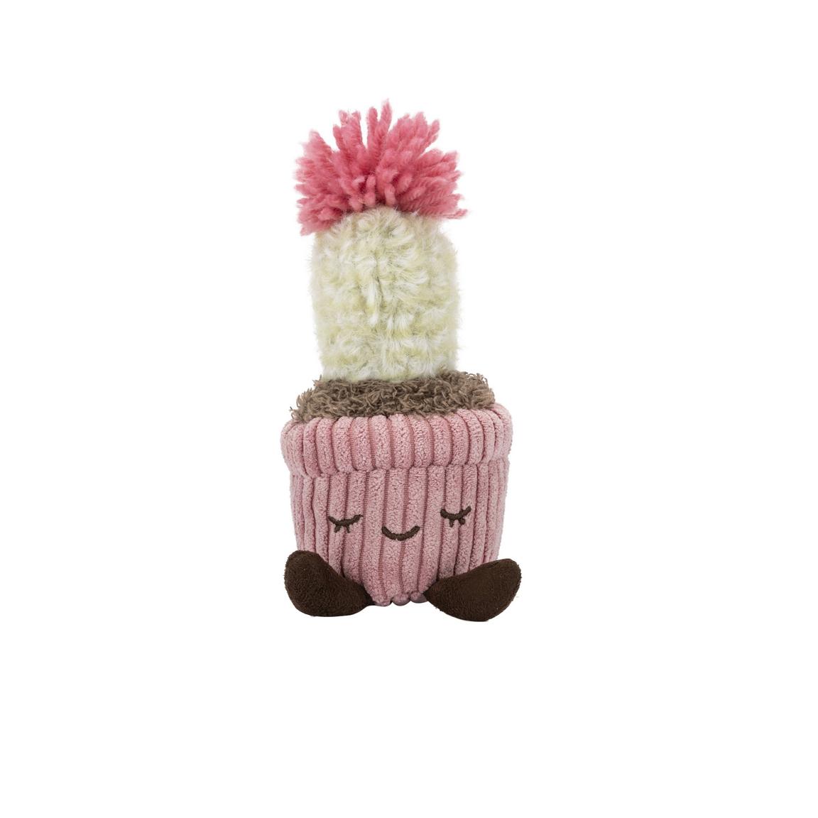 Greenhouse Corduroy Cactus 6-Inch Plush Toy – Soft Potted Plant Plush with Cute Smiling Face