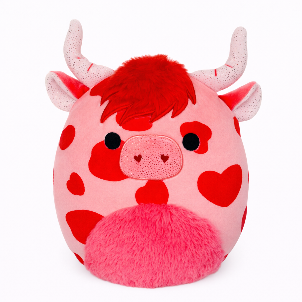 Squishmallows 8 Inch Laurie the Cow Valentine Plush Toy