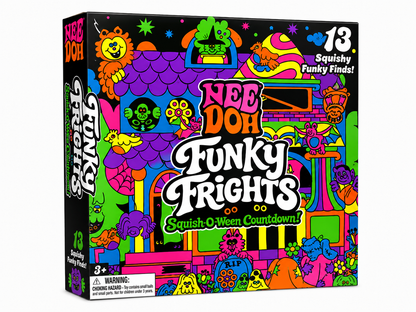 Schylling NeeDoh Funky Frights 2026 Squish-O-Ween Countdown Box – 13 Surprises