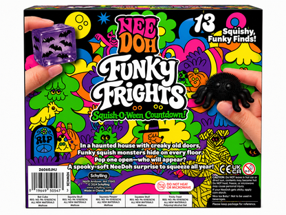 Schylling NeeDoh Funky Frights 2026 Squish-O-Ween Countdown Box – 13 Surprises