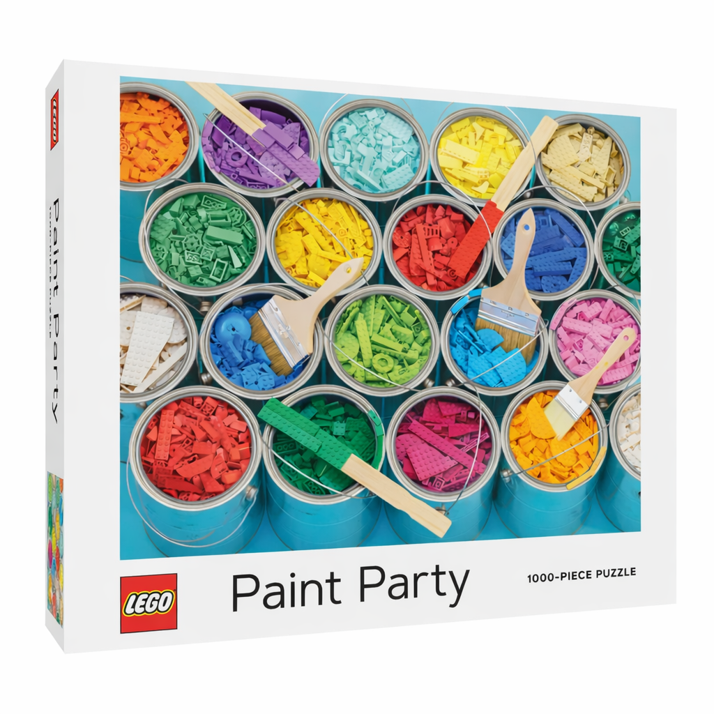 LEGO Paint Party 1000-Piece Puzzle – Colorful LEGO Bricks Jigsaw Puzzle