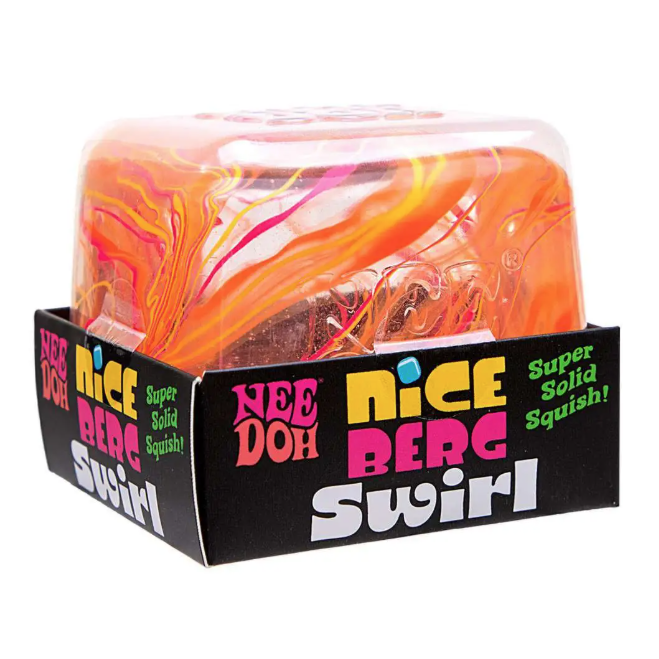 Nee Doh Nice Berg SWIRL 3.5 Inch Squish Ball Fidget Toy
