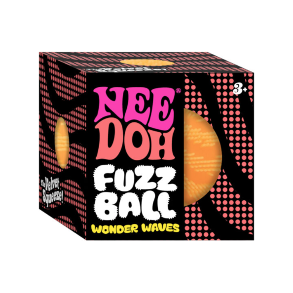Nee Doh Wonder Waves Fuzz Ball 2.5 Inch Squish Ball Fidget Toy