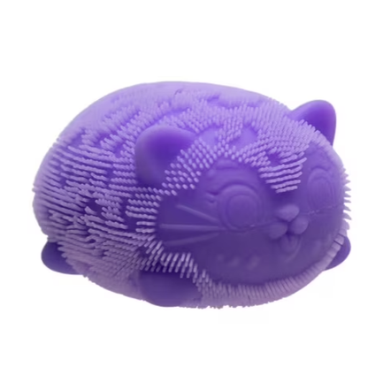 Nee Doh Wild Cats Fuzz Ball 3 Inch Squish Ball Fidget Toy